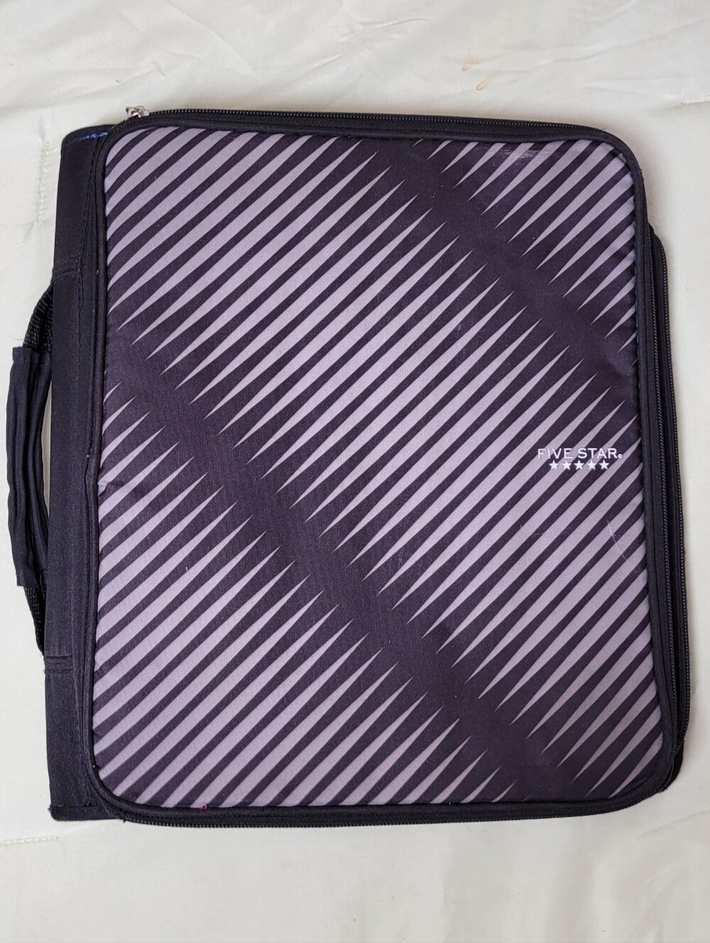 Five Star Purple & Black Diagonal Stripe Travel